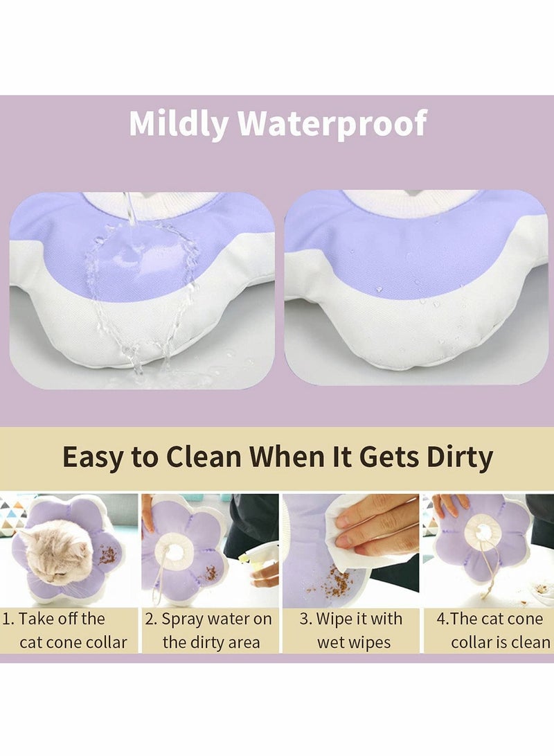 طوق قمة للقطط، طوق قمة مقاوم للماء وناعم للقطط، طوق حماية للشفاء من الجروح بعد العملية، أطواق إليزابيث للحيوانات الأليفة - س - Image 5